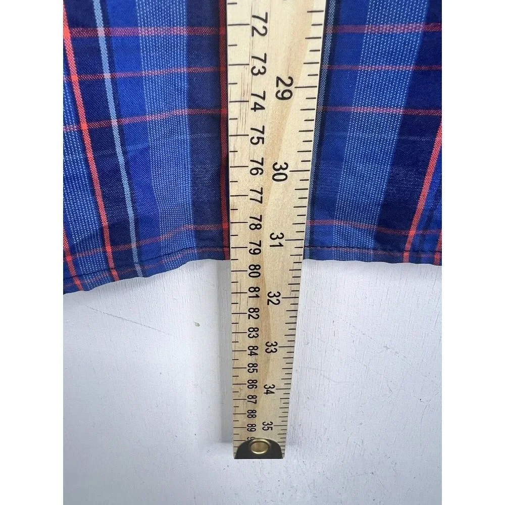 The North Face‎ Shirt Men XL Blue Roll-Up Long Sleeves Zip Pockets Logo Hiking